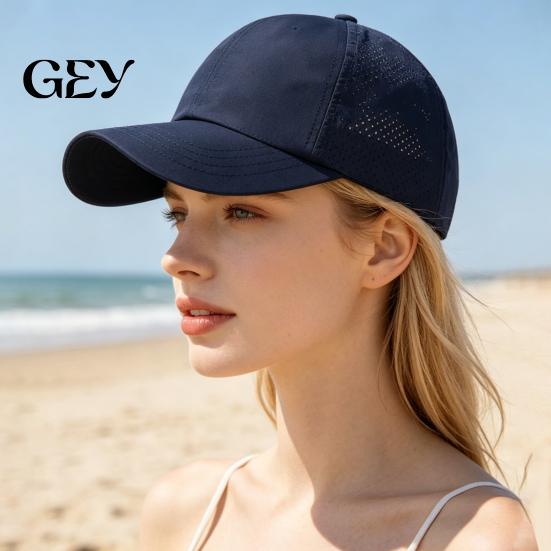 Outdoor Activity Baseball Hat Women Cap, Adjustable Elastic Straps Quick-Drying Sun Hat, Cap Criss-Cross Ponytail Design for Running Yoga Hiking