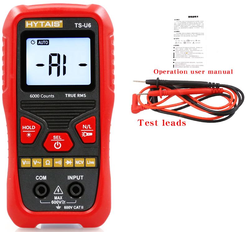 TS-U7 Fully Automatic Recognition Multimeter, Auto Recognizing Capacitors, Diodes, Mini Anti-burn Universal Meter