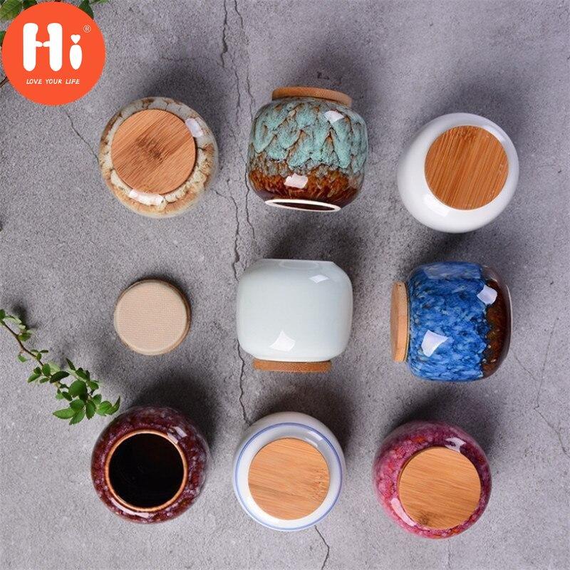 Привет керамическая кухонная коробка для приправ Ретро цвет деления чайные контейнеры для еды контейнеры для еды дорожная бутылка для хранения кофе фарфоровая банка для специй