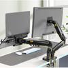 Desktop NB F160 + FP-2 Gas Spring Dual Arm for 17"-27" Monitor Holder + 10"-17" Laptop Support Air Press Mount Stand Load 2-9kg