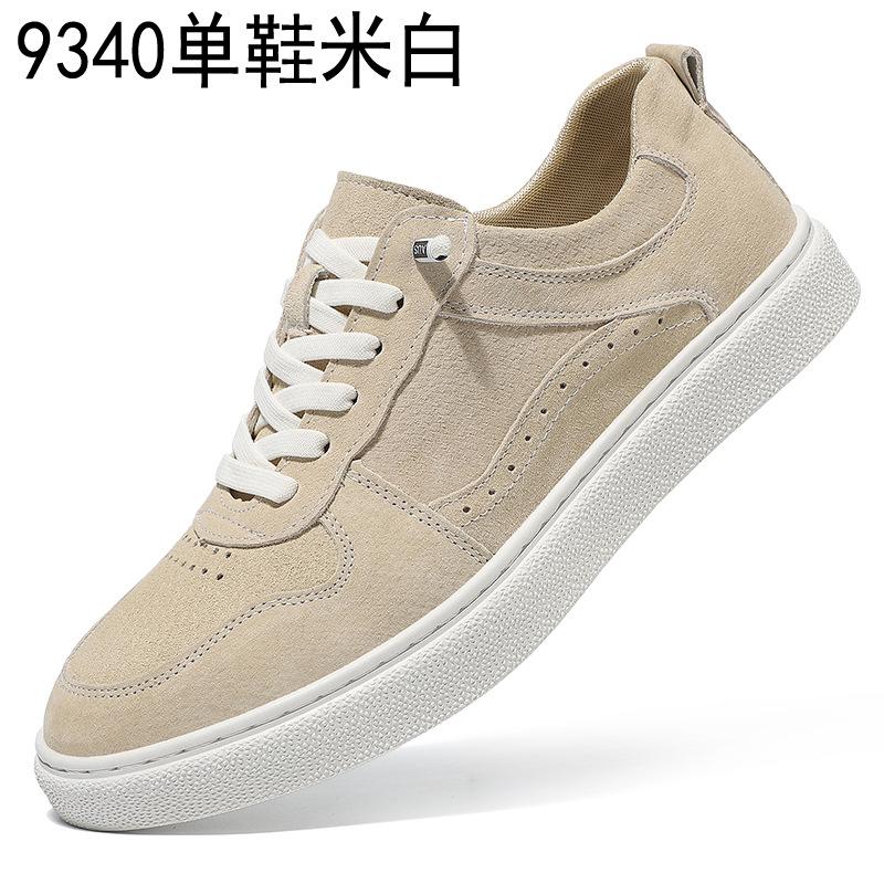 

Genuine leather men s shoes 2025 spring new Korean trend versatile retro board shoes thick white sole sports and leisure shoes men 38