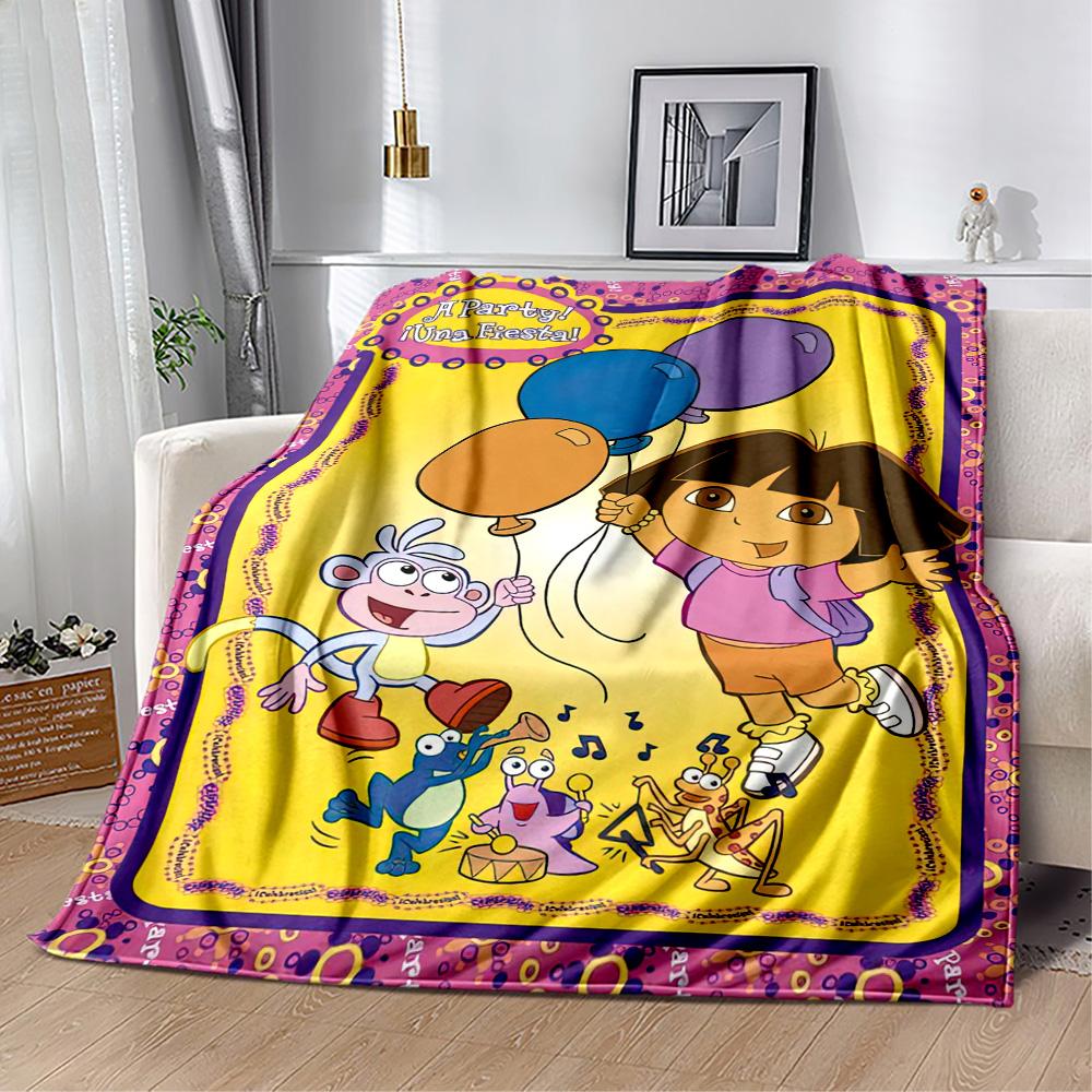 Dora Explorer Blanket Soft & Cozy Suitable for Chair Picnics Office Chair for All Occasions Modern Suitable for Gifting Relatives and Friends