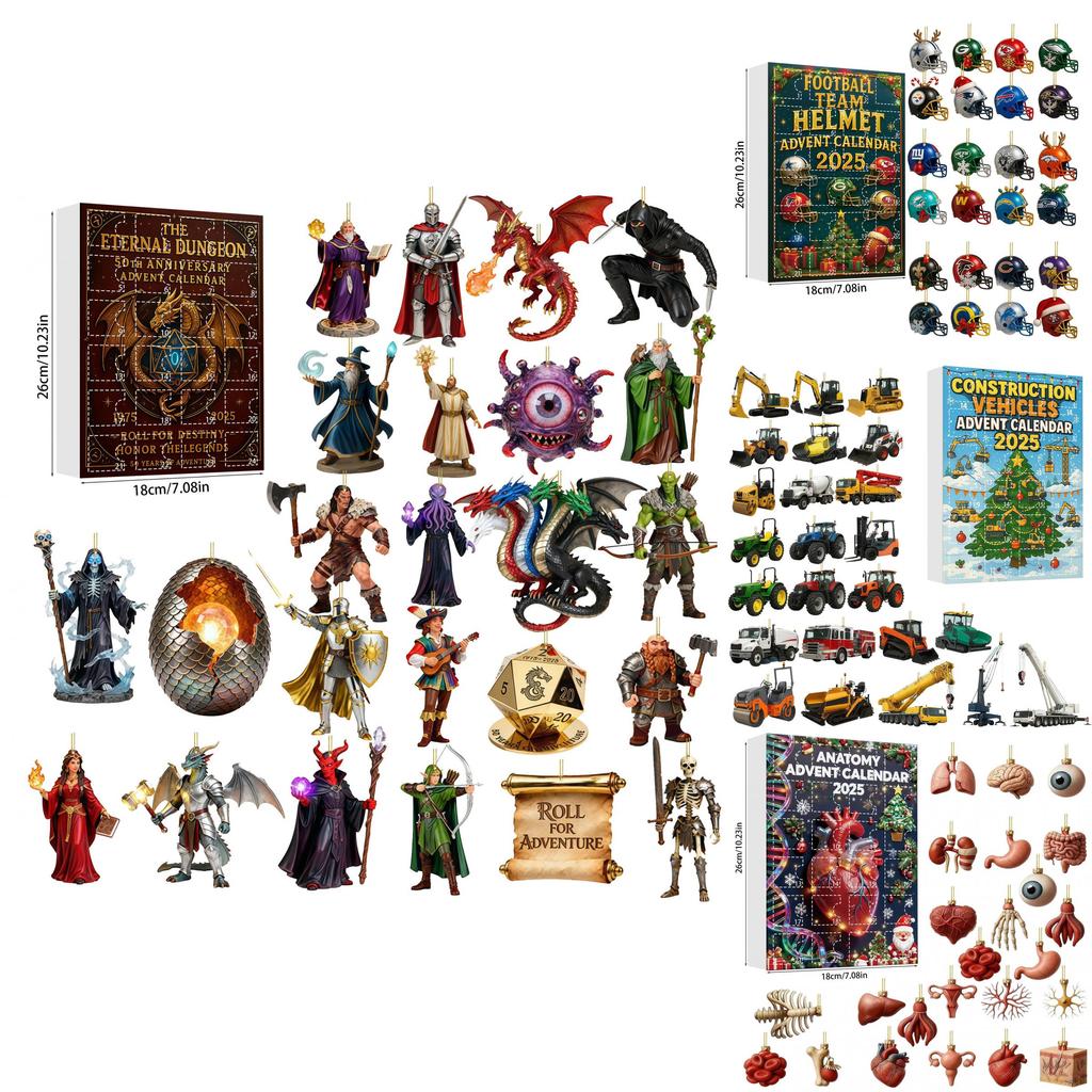 Gorilla Air Force Ballett Acryl Baumschmuck Adventskalender Blind Box Geschenk für Feiertagsdekoration