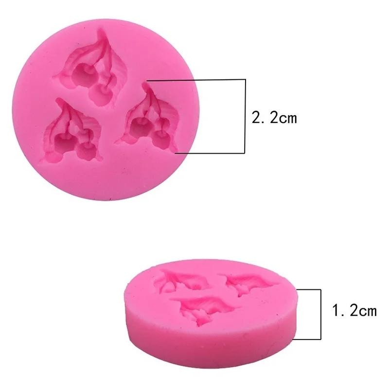 3D Kirschen Fondant Kuchen Schokolade Dekorationsform Modellierwerkzeug Form Silikonform Backzubehör
