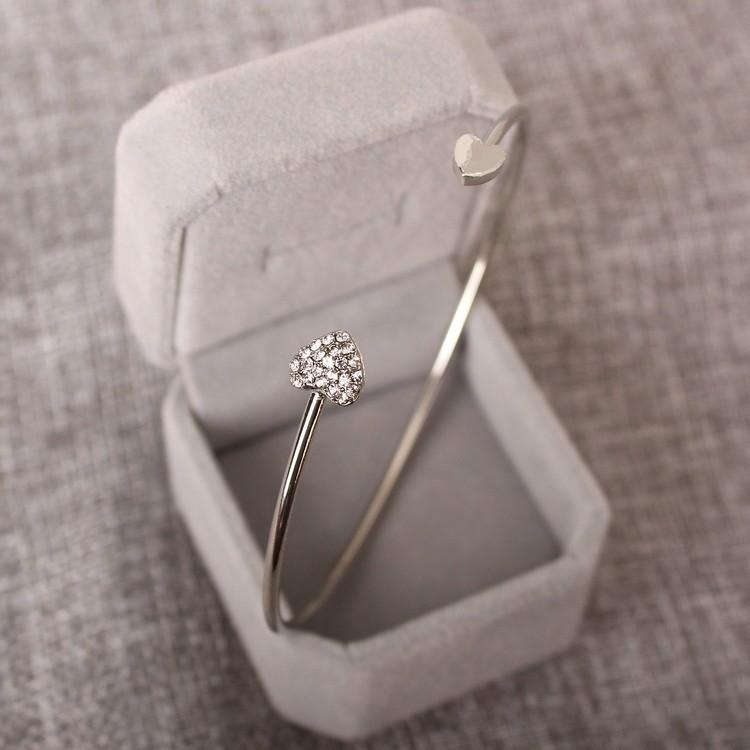 Steel Fun Jewelry Shiny Rhinestone Cuff Bracelets Bangles For Women Fashion Charm Bracelet Accessories Crystal Bracelet Gifts