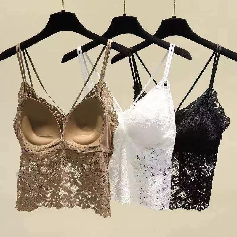 Lace Backless Camisole for Women, Summer Outerwear and Innerwear with Built-In Bra Pads, 2025 New Style Base Layer