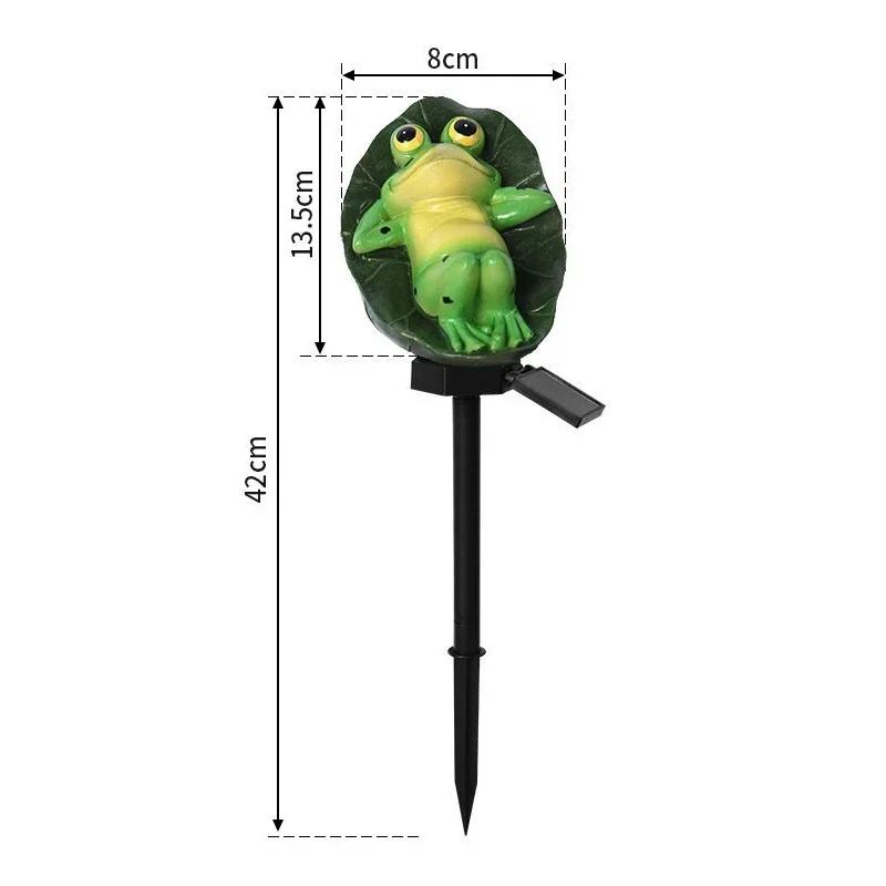 Solarleuchte Außen Wasserdicht Frosch Harzlampe Erdspieß Außen Dekorative Lichter Geeignet Für Garten Höfe Parks