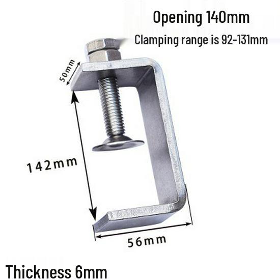 C304 Tiger Claw U-Shaped Stainless Steel Pipe Clamp