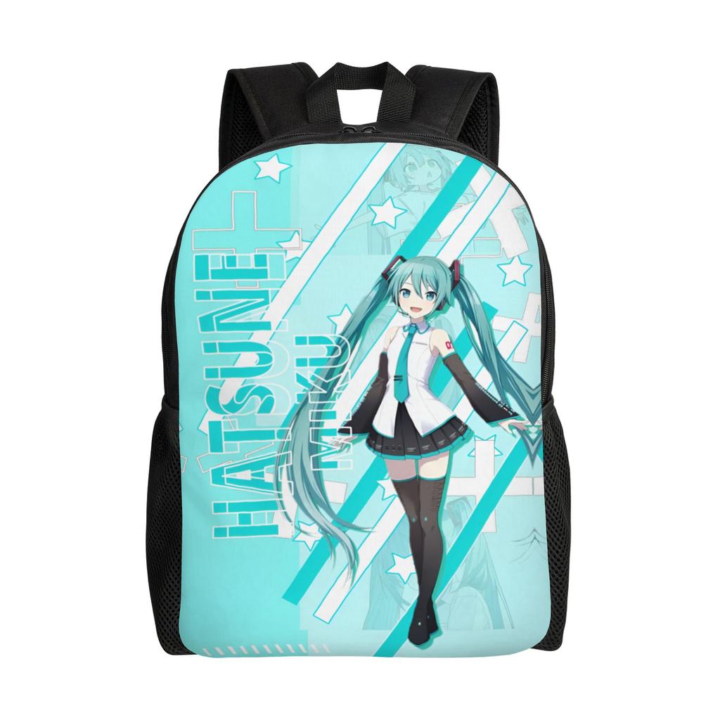 Hatsunes Anime Mikus Travel Backpack Men Women School Computer Bookbag Virtual Singer College Student Daypack Bags