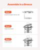 5 Qt 2 Pack Round Chafing Dish Buffet Set Full-Size Pan Stainless Steel