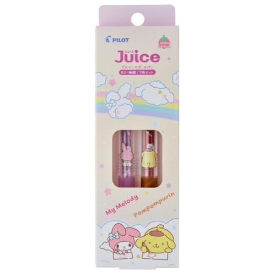 PILOT Gel Ink Ballpoint Pen Juice Sanrio Characters Friendship Set Melody x 2-Color (My Pompompurin)