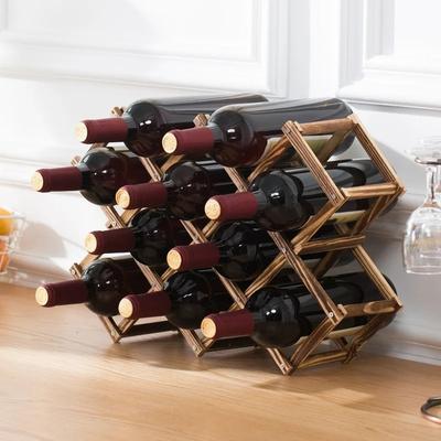 Stapelbare Weinregale 3, 5, 6, 10 Flaschen Holzweinregale Heimbarutensilien Weinschränke Barwerkzeuge