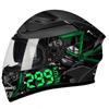 Helmet Motorcycle Men's Four Seasons Women's Full Helmet Breathable Personalized Bluetooth Locomotive Summer Double Mirror Hard Hat
