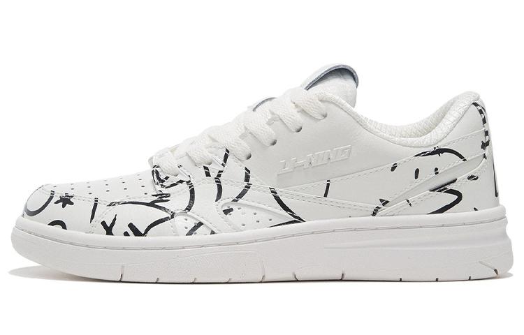 Dft x Li Ning Коллекция Уэйда Износостойкие Винтажные Баскетбольные Кроссовки Женские Белые Черные ABCS026-1 35.5