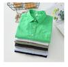L990 Men's Minimalist Cotton Linen Square Neck Short Sleeve Shirt, Solid Color
