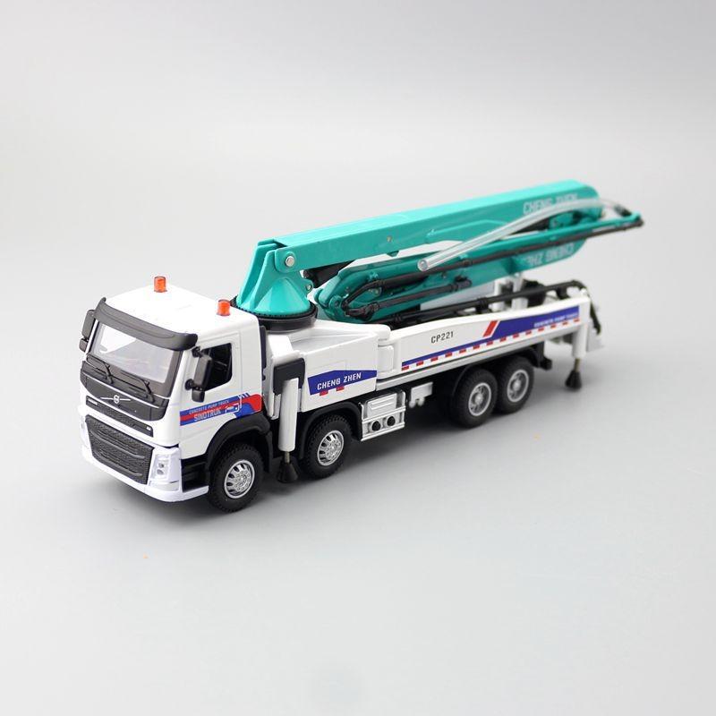 Alloy Volvo Cement Pump Truck Model With Inertia Control For Kids And Collectors