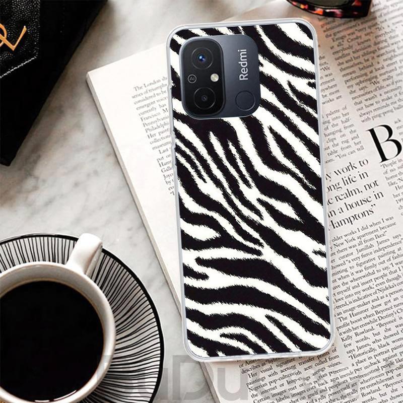 Zebra Stripe Print Cover For Xiaomi Redmi 12 12C 10 10C 9 9C 9T 9A Phone Case 10A 8A 8 7A 7 6A 6 Pro K60 K20 K40 S2 Print Coque