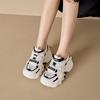 Autumn new mesh casual sports shoes women's thick-soled heightened color matching dad shoes women's student shoes