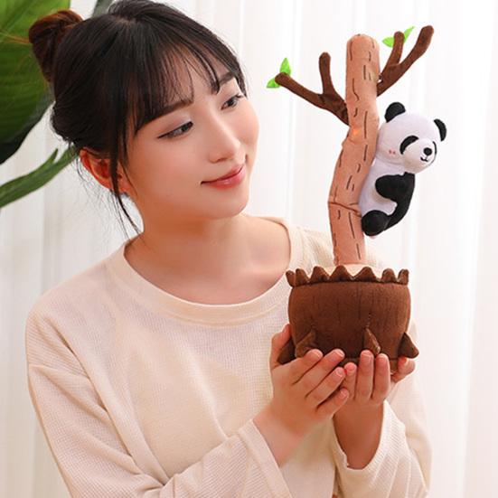 Dancing Climbing Singing Talking Animal Plush Toy Electric Tree Cactus Toy Children Interactive Animal Toy Repeats What