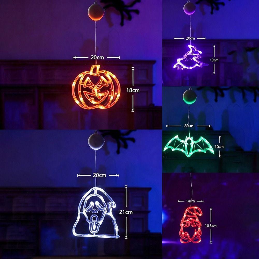 LED Powered Halloween Suction Cup Light Glowing Effect Orange Color Pendant Hanging Lights Hanging Design Suction Cup Mount
