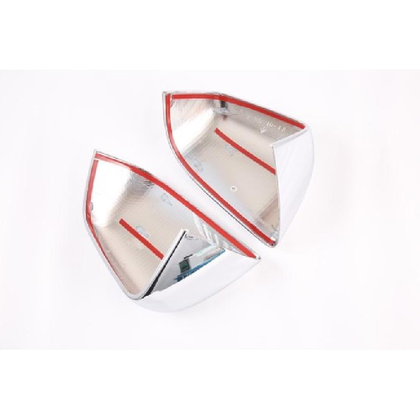 ABS Chrome Rearview Mirror Side Lamp Cover Trim For - Tesla Model Y 2pcs