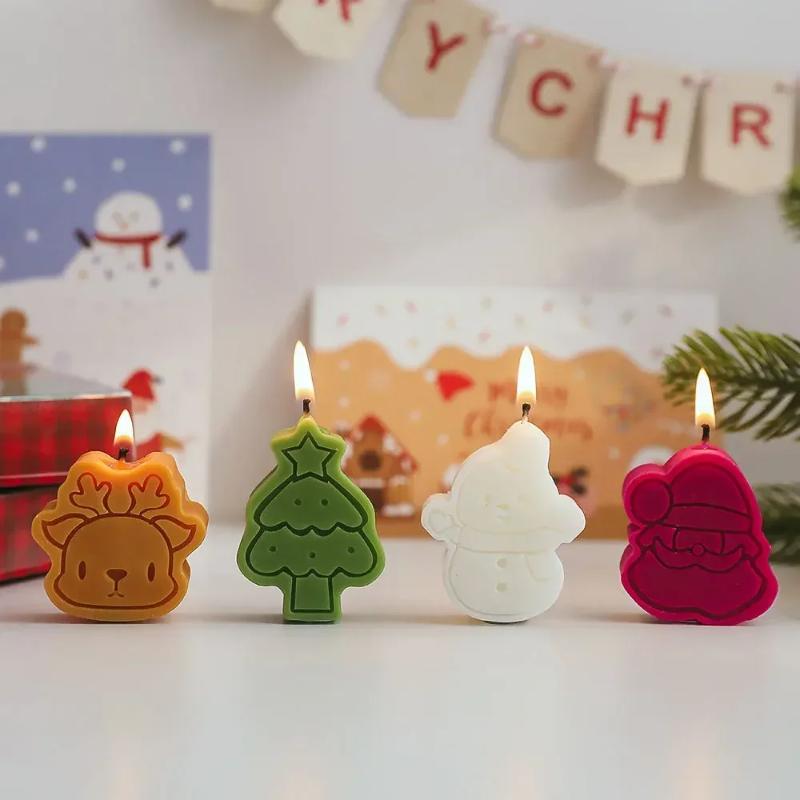 Creative Christmas Snowman Gingerbread Man Christmas Candle Aromatherapy Gift Set Home Decoration Birthday Gifts
