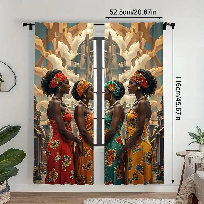African-inspired printed curtains for bedroom   living room and kitchen decoration   home decoration   window decoration