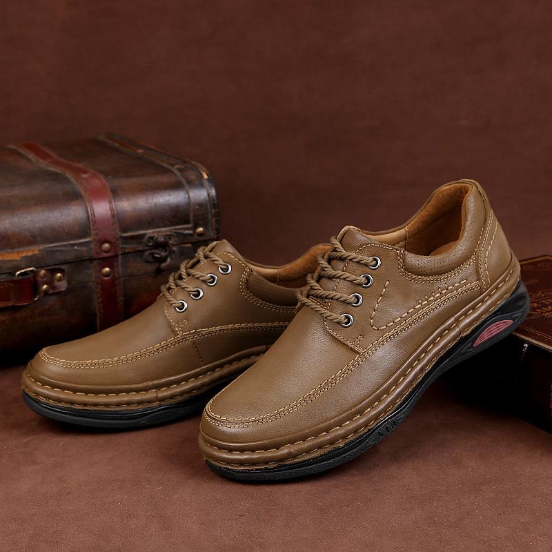 Luksusowa Marka Męskie Buty Casual Skóra Naturalna Męskie Biznesowe Płaskie Najwyższej Jakości Męskie Oksfordy Ręcznie Robione Oddychające Buty do Chodzenia