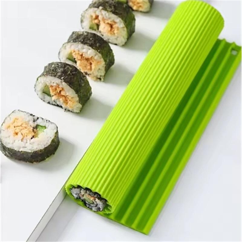 Silicone Hand Roll Sushi Rolling Curtain Bamboo Imitation Japanese Sushi Rolling Tool Easy To Clean No Mildew Sushi Mat Portable