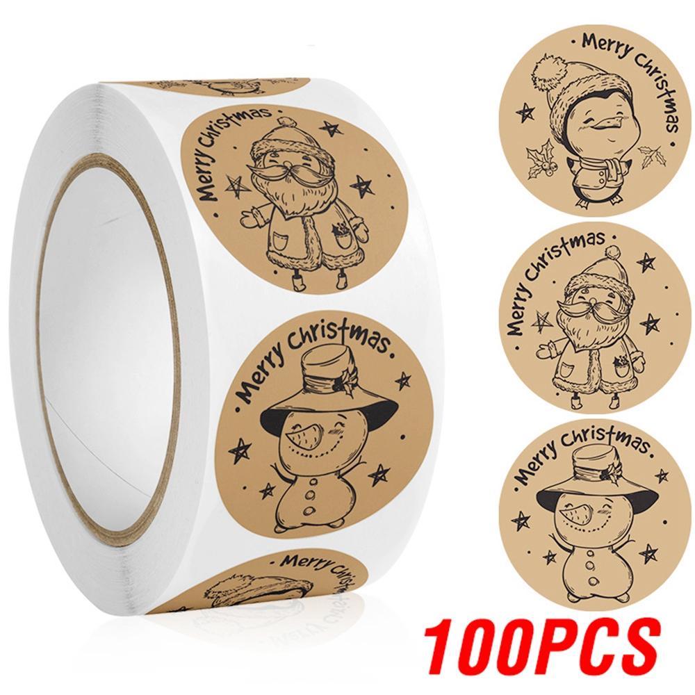 100-500Pcs High-Standard Merry Top-Grade Christmas Top-Grade Santa First-Class Claus Superior-Grade Labels Superior-Grade Stickers First-Class
