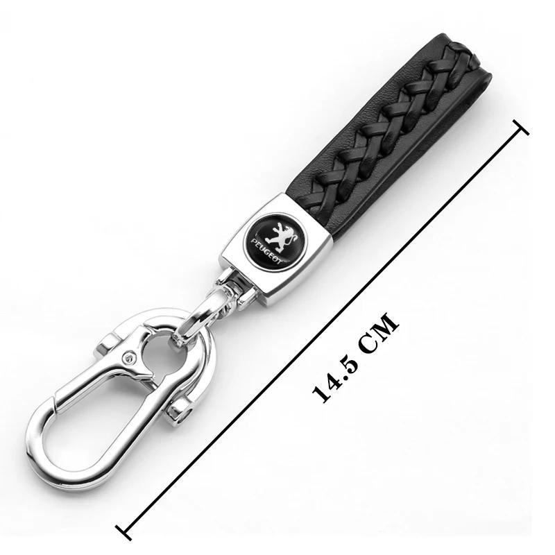 

2026 Hot Car Sticker 1Pc Car Accessories Keychain Braided Keychain For Peugeot 3008 207 306 406 308 404 307 206 408 407 205 4008