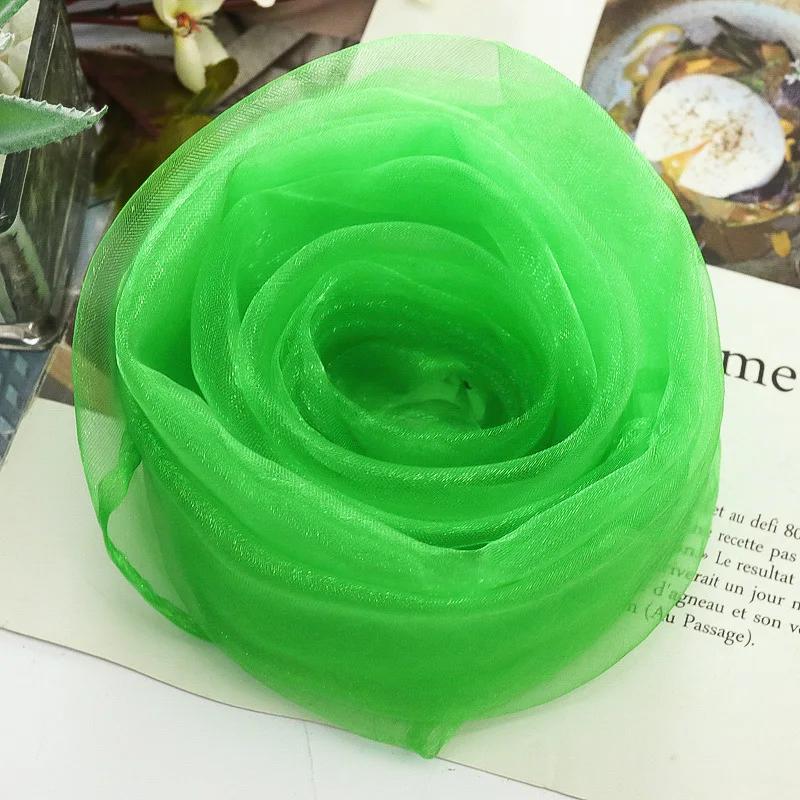 60X60cm Colorful Girl Gymnastics Square Scarf Movement Rhythm Band Scarves