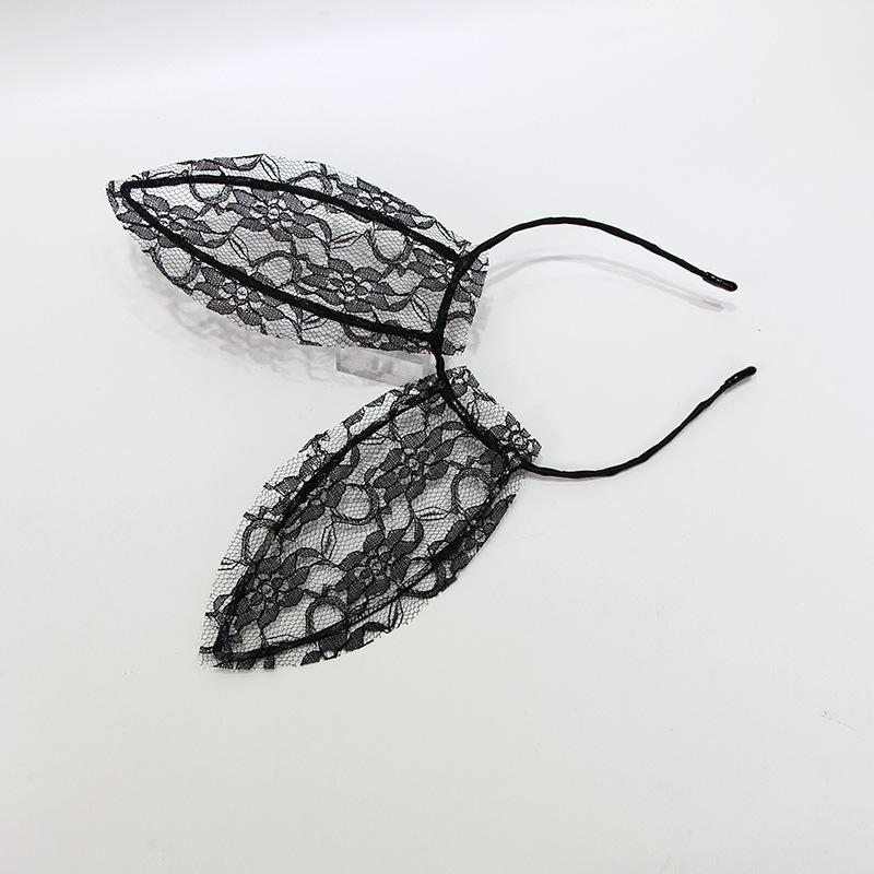 Lace big rabbit ears headband cute sexy lingerie accessories sexy headband hairpin mesh headgear z