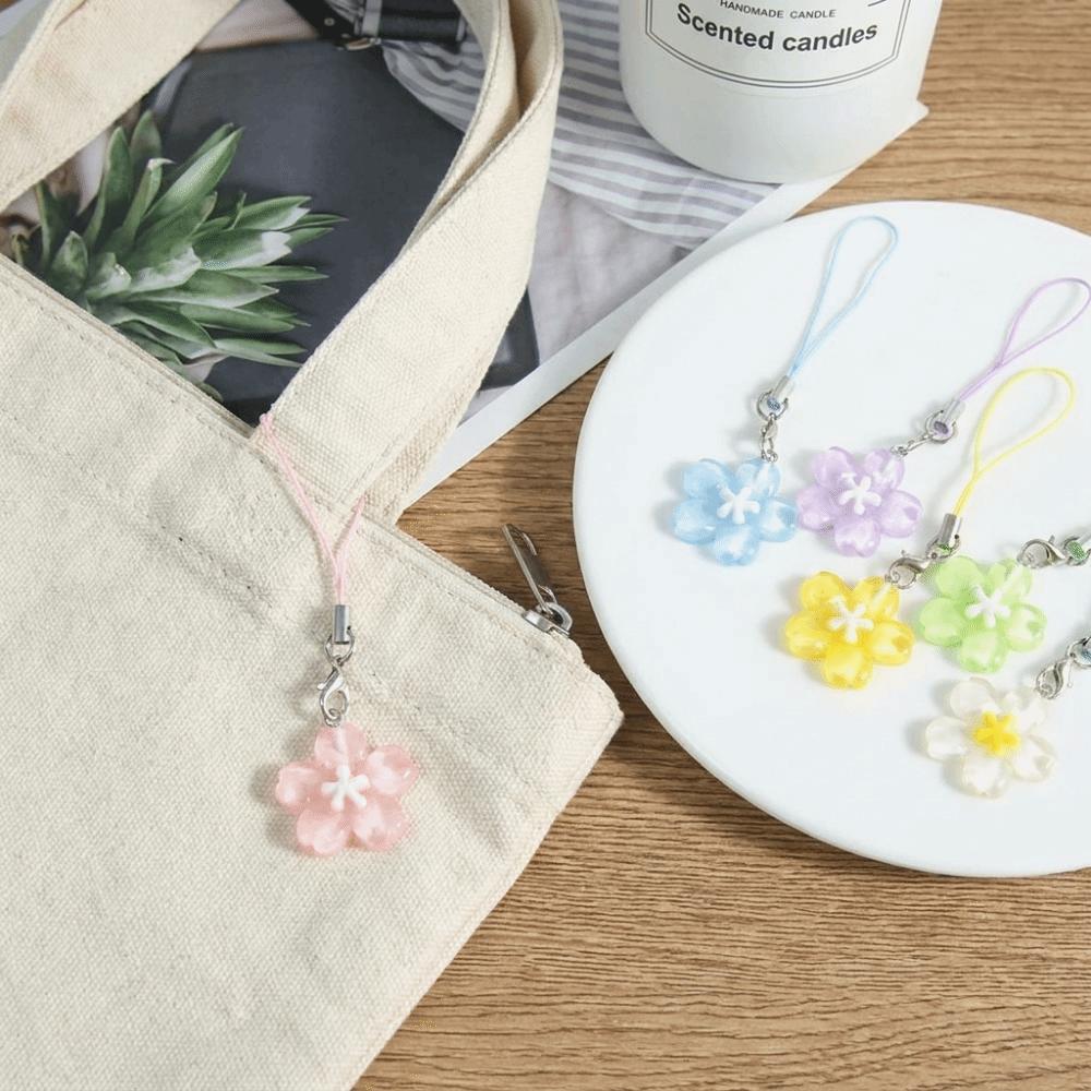 Transparent Transparent Bag Phone Chains Solid Color Kawaii Pendent Accessory Handbag Decoration