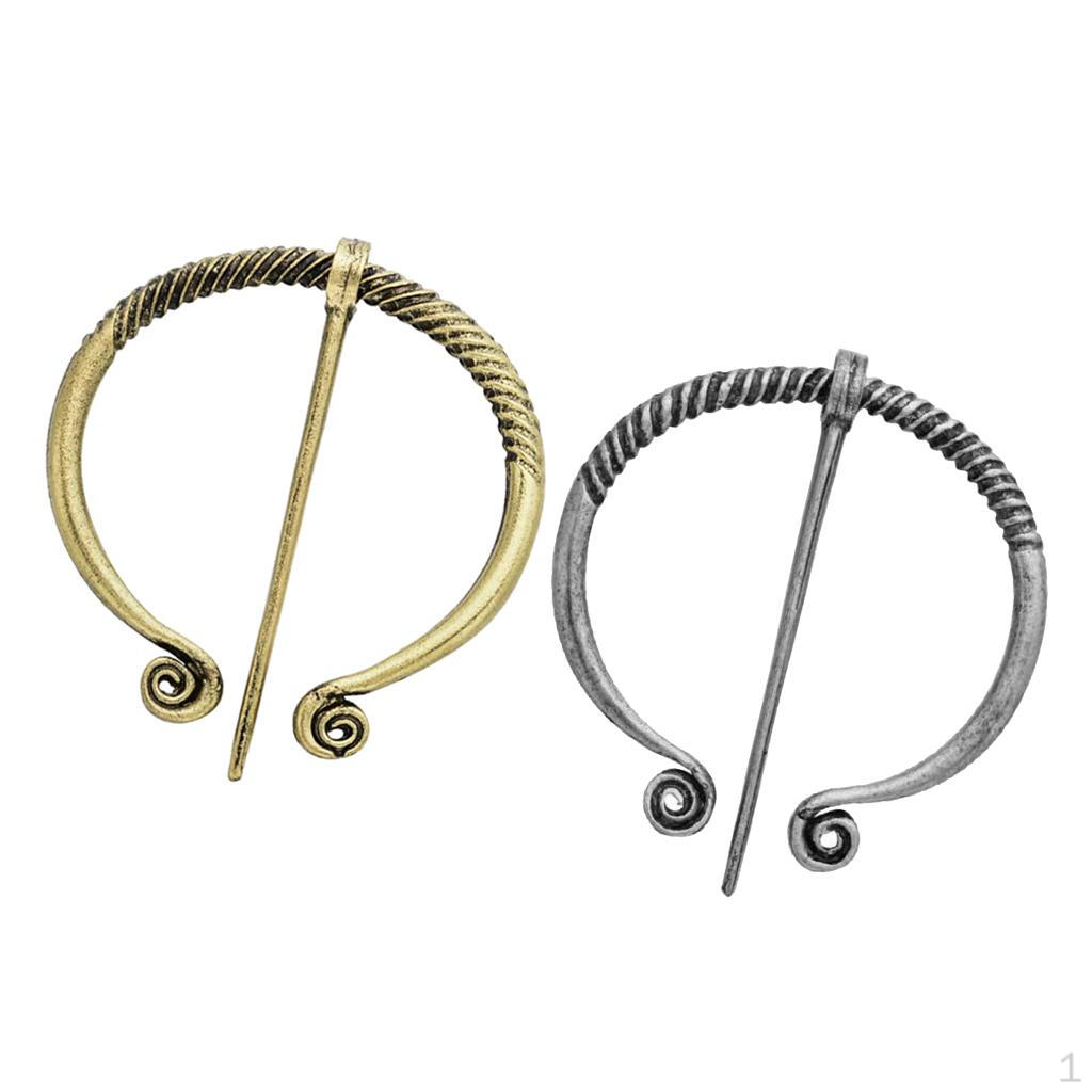 2 stuks Viking Sieraden Kleding Sluitingen Broche Mantel Trui Sjaal Spelden Unisex