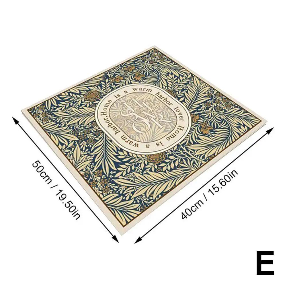 Washing Machine Dust Cover Anti-skid Kitchen Drain Printed Pad Refrigerator Super 40*50/30cm Absorbent Oven Pad Dustproof M J1M3