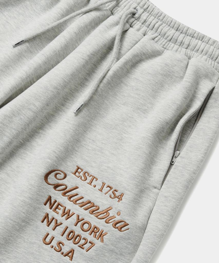COLUMBIA UNIVERSITY Cu Big Script Fleece Wide Seatpants M Gray