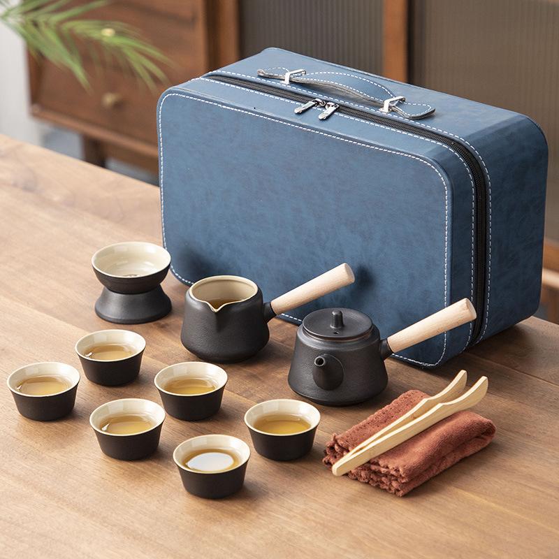 Ceramic Portable Travel Tea Set Household Gifts Business Company High-end Gifts