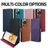 For Huawei P60 Pro P50 pro P50E P40 Pro Plus P40 Lite E Multi-color Magnetic Flip Card Slots RFID Blocking Leather Case Fundas