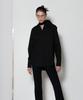 320 Showroom Cotton Wide Collar One-Pocket Shirt Black