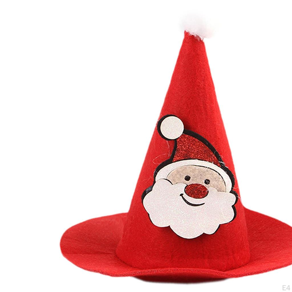Vánoční čepice pro mazlíčky, Špičatá čepice, Obleček pro mazlíčka, Kreslená dekorativní pokrývka hlavy, Pokrývka hlavy pro kočku