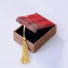 Exquisite Linen Tassel Jewelry Gift Box for Rings, Pendants, and Bracelets