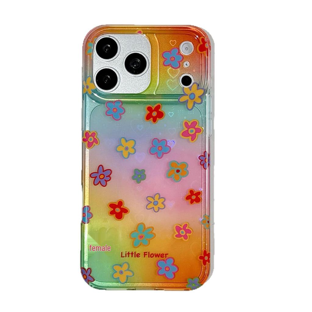 Summer Gradient Flower iPhone Case, Compatible with iPhone 16 and 17 Pro Max