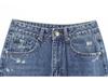 2025 Spring Women's High-Waist Ripped Denim Jeans: European & American Style
