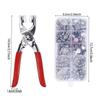 400pcs Prong Rings Buckle Buttons Metal Colour Pliers Snap Button Claw DIY Set Hand Pressure Plier Rivet Buckle Sew Tool