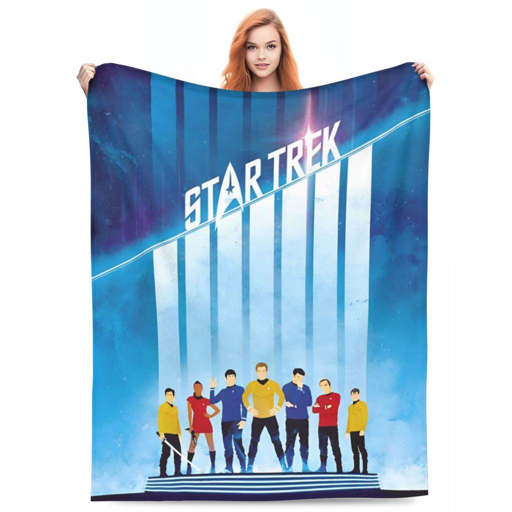 Stars Treks Groups James Blankets Coral Fleece Plush Spring Autumn Starfleet Movie Breathable Lightweight Throw Blanket Throws