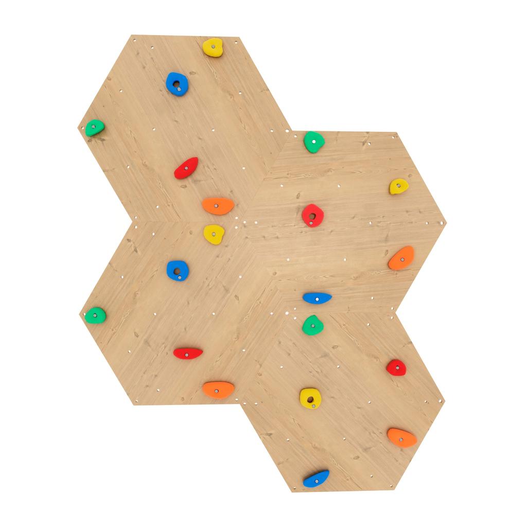 Climbing Wall Cube 4 Wood - Coloured Climbing Grips