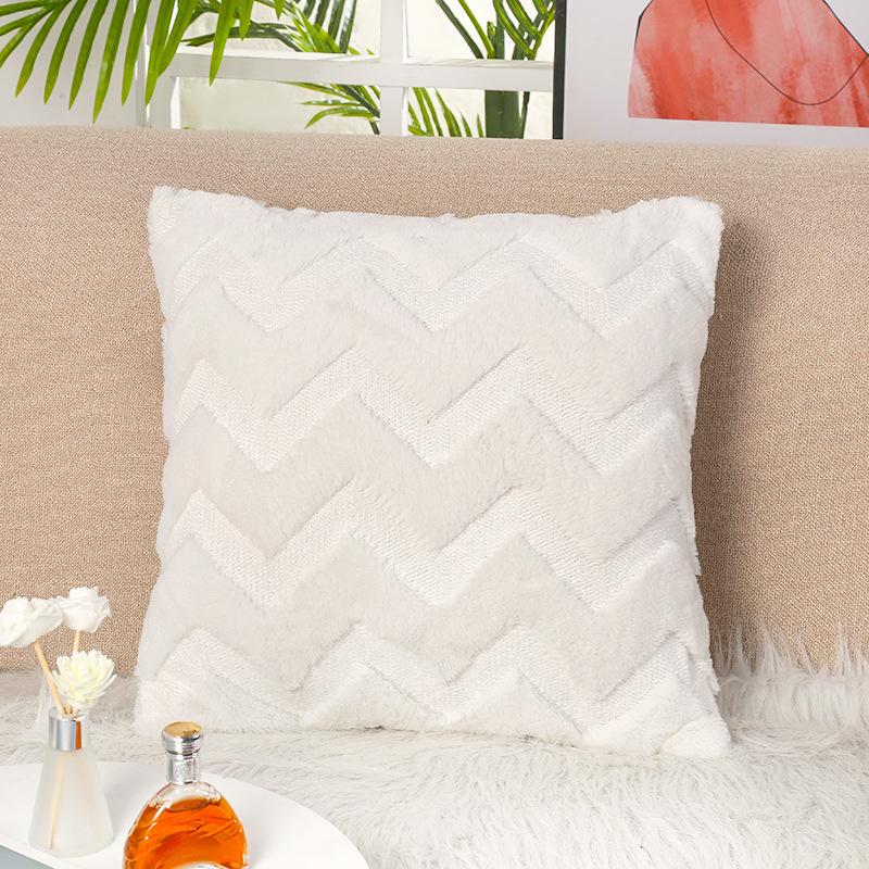 

Наволочка из сшитого кроличьего меха, Чехол на диван для гостиной, Чехол на подушку для автомобиля, Подушка для эркерного окна, Защита поясницы для офиса 45 * 45cm single side without core