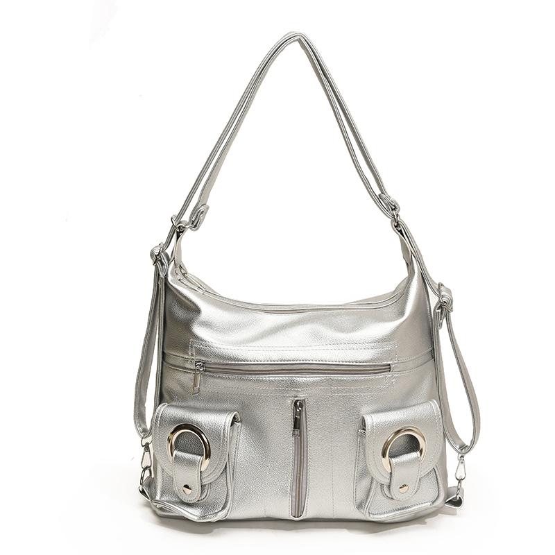 

PU Tote Bag Women s Shoulder Bag Commuter Large Capacity Backpack