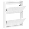 Maison Exclusive - Cabinet à chaussures mural DELFT 71 x 17 x 86 cm Blanc brillant